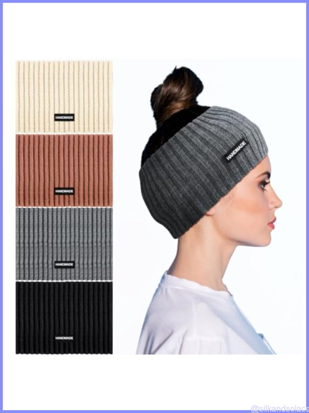 Knit Headbands for Women Elastic Turban Crochet Hair Bands Wool Fleece Ear